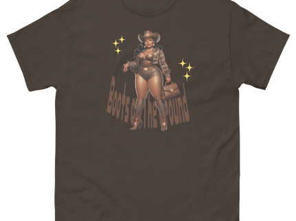 Boots on the Ground Curvy Cowgirl #3 Tee – Western Graphic Shirt Women Tees Style Junction – Custom Digital Designs & Apparel Dark Chocolate S