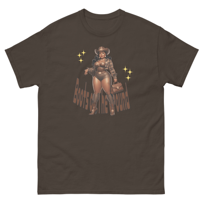 Boots on the Ground Curvy Cowgirl #3 Tee – Western Graphic Shirt Women Tees Style Junction – Custom Digital Designs & Apparel Dark Chocolate S