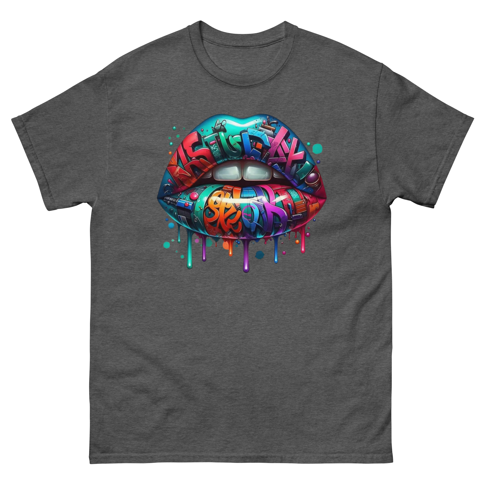 Colorful Graffiti Custom Designed Unisex Classic T-shirt Physical T-Shirt Style-Junction