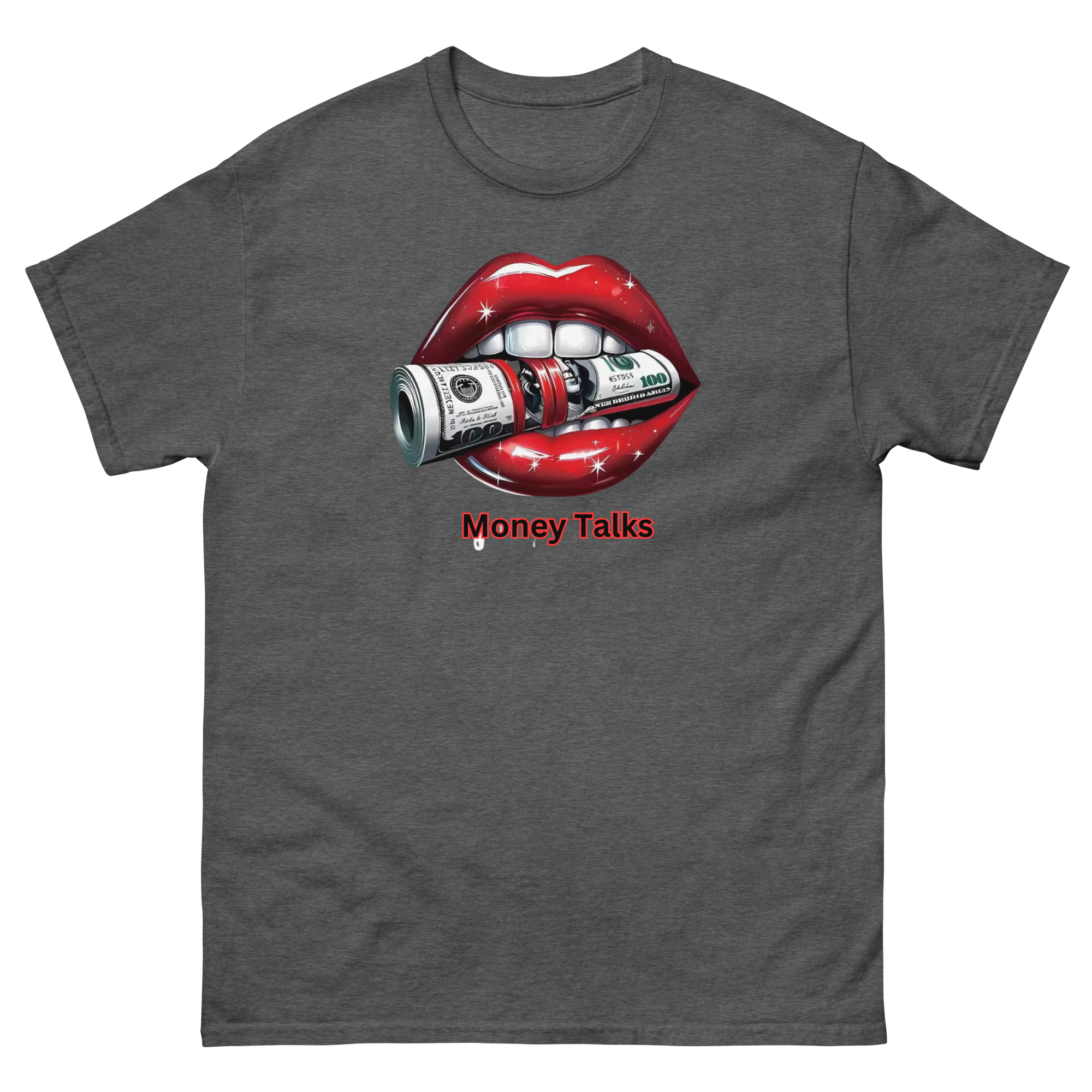 Money Talks Custom Designed Unisex Classic T-shirt Physical T-Shirt Style-Junction Dark Heather S 