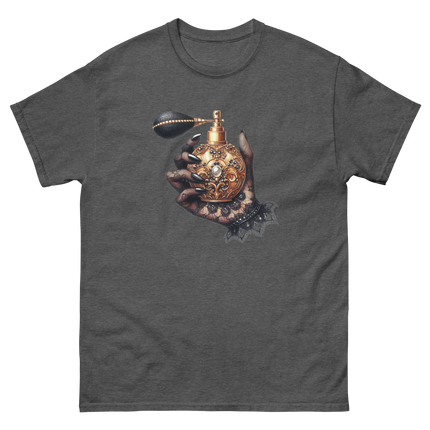 Black Lace Hand with Perfume Tee Women Tees Style Junction – Custom Digital Designs & Apparel Dark Heather S