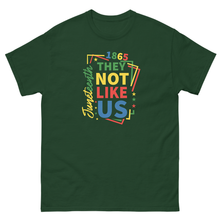 Juneteenth 1865 Tee – They Not Like Us Bold Freedom Design Women Tees Style Junction – Custom Digital Designs & Apparel Forest Green S