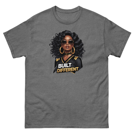 Built Different Tee – Bold Black Art, Gold Statement Style #2 Women Tees Style Junction – Custom Digital Designs & Apparel Graphite Heather S