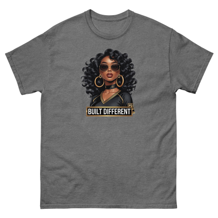 Built Different Tee – Bold Black Art, Gold Statement Style #3 Women Tees Style Junction – Custom Digital Designs & Apparel Graphite Heather S