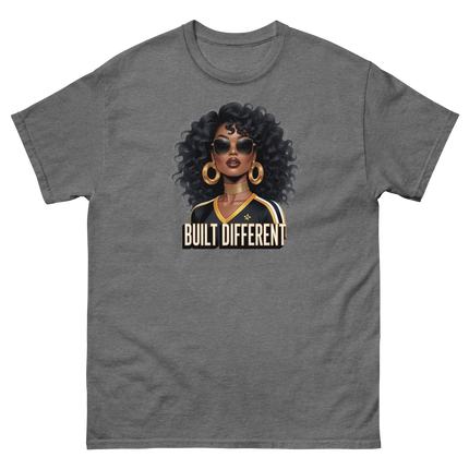 Built Different Tee – Bold Black Art, Gold Statement Style #4 Women Tees Style Junction – Custom Digital Designs & Apparel Graphite Heather S