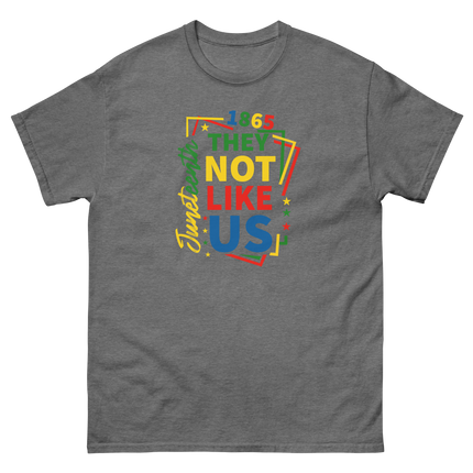 Juneteenth 1865 Tee – They Not Like Us Bold Freedom Design Women Tees Style Junction – Custom Digital Designs & Apparel Graphite Heather S
