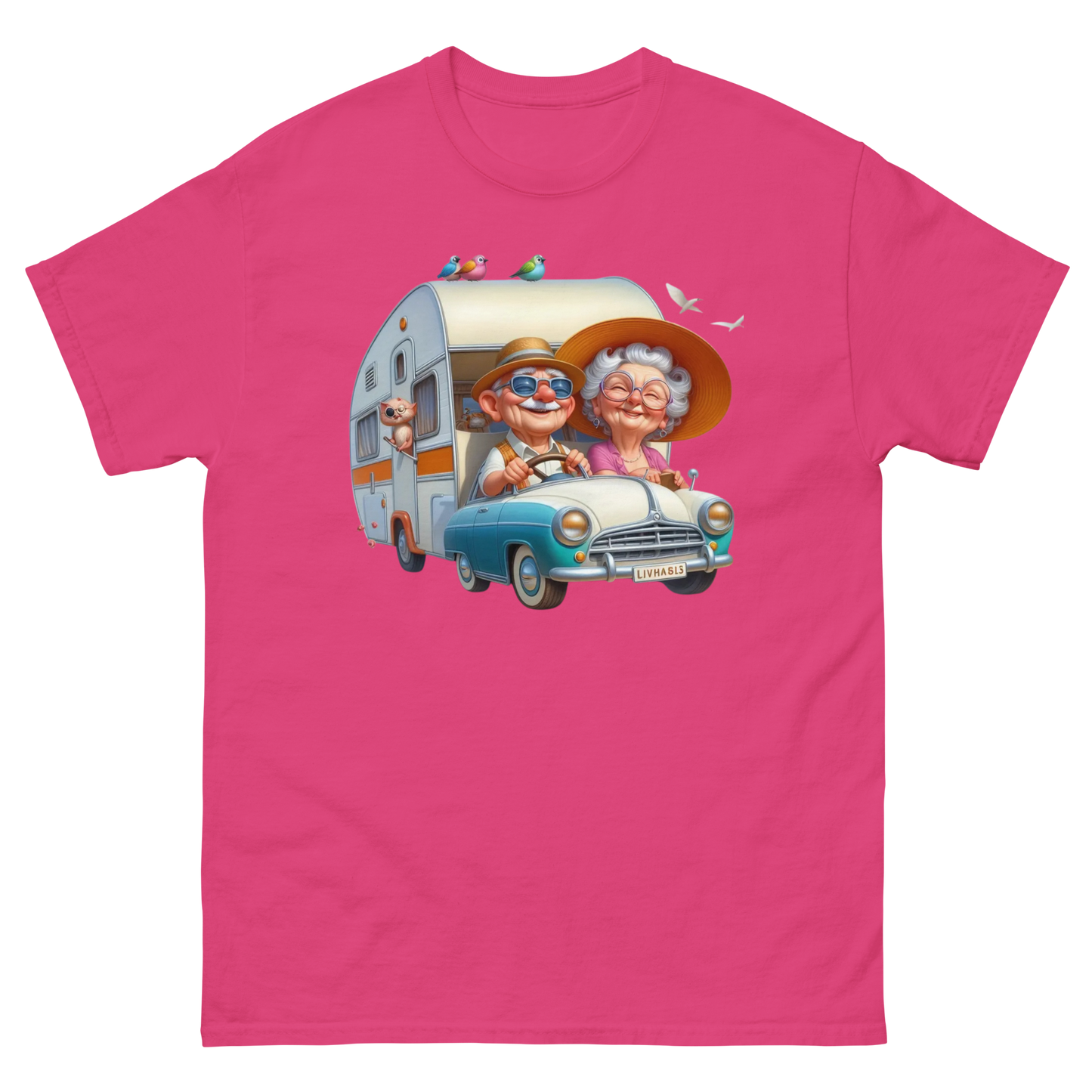 Vintage RV Adventure Tee – Retro Road Trip Camper Graphic Women Tees Style Junction – Custom Digital Designs & Apparel Heliconia S