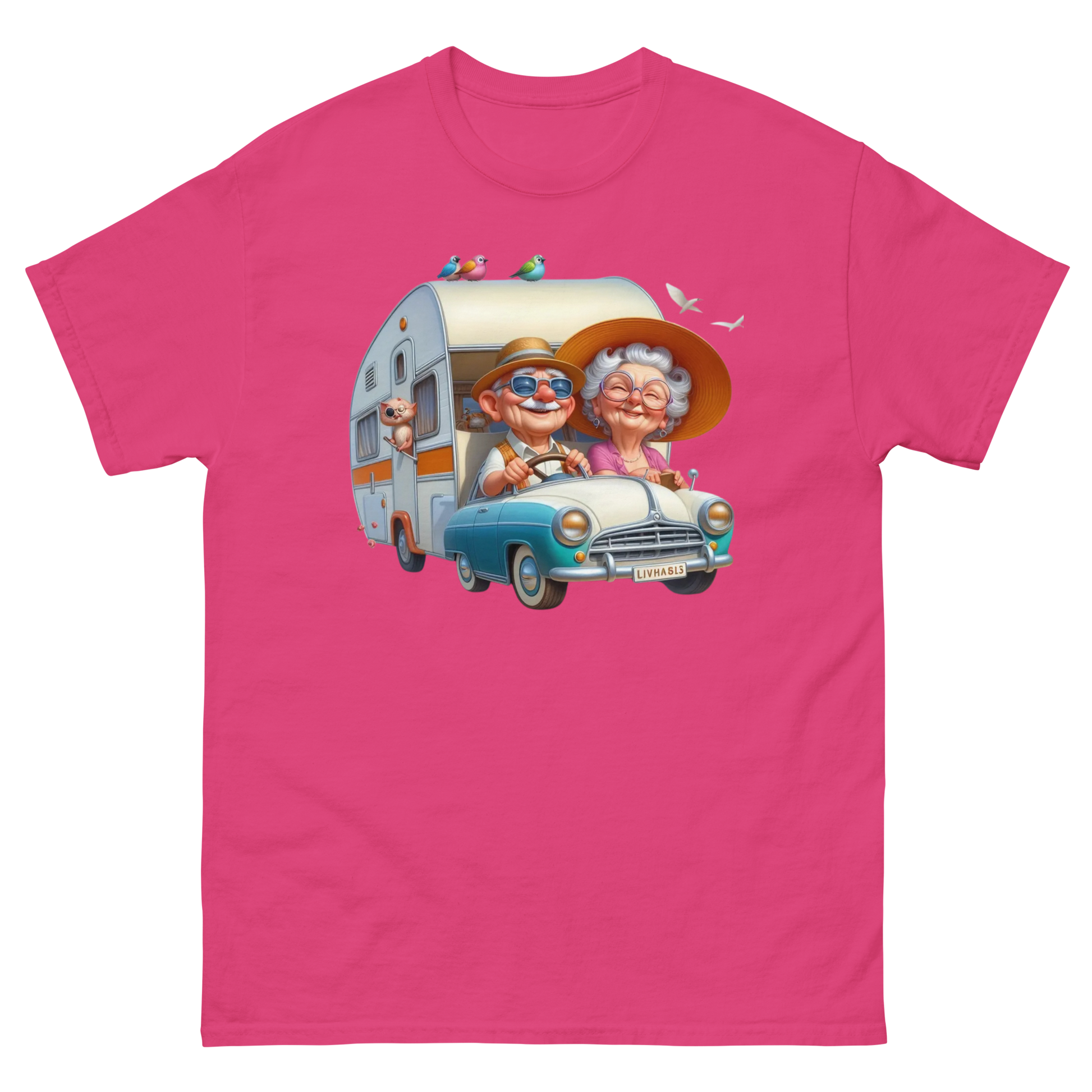 Vintage RV Adventure Tee – Retro Road Trip Camper Graphic Women Tees Style Junction – Custom Digital Designs & Apparel Heliconia S
