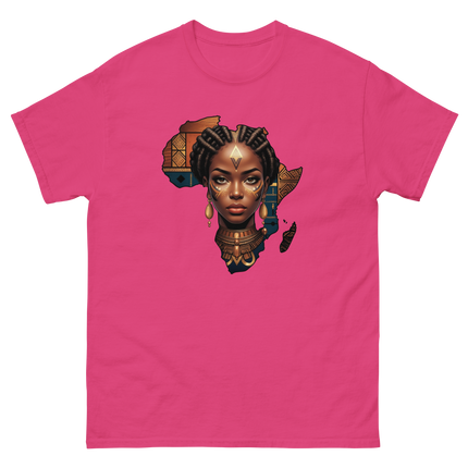 Afrocentric Queen Tee – Tribal Pattern Art, Bold Heritage Vibe #1 Women Tees Style Junction – Custom Digital Designs & Apparel Heliconia S