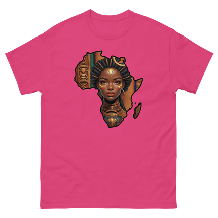 Afrocentric Queen Tee – Tribal Pattern Art, Bold Heritage Vibe #4 Women Tees Style Junction – Custom Digital Designs & Apparel Heliconia S