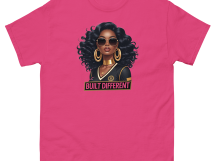 Built Different Tee – Bold Black Art, Gold Statement Style #1 Women Tees Style Junction – Custom Digital Designs & Apparel Heliconia S