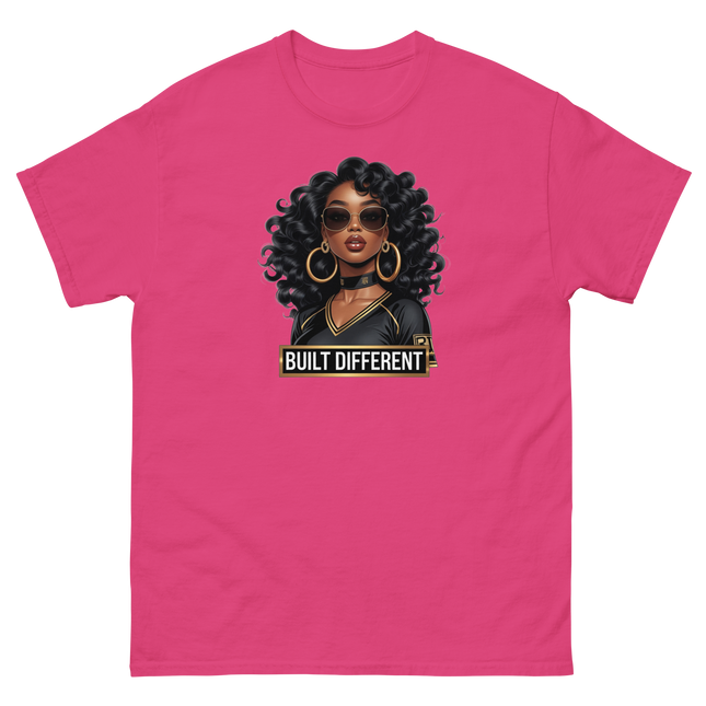 Built Different Tee – Bold Black Art, Gold Statement Style #3 Women Tees Style Junction – Custom Digital Designs & Apparel Heliconia S