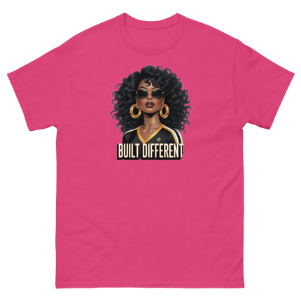 Built Different Tee – Bold Black Art, Gold Statement Style #4 Women Tees Style Junction – Custom Digital Designs & Apparel Heliconia S