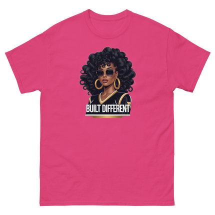 Built Different Tee – Bold Black Art, Gold Statement Style #5 Women Tees Style Junction – Custom Digital Designs & Apparel Heliconia S
