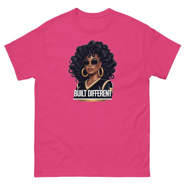 Built Different Tee – Bold Black Art, Gold Statement Style #5 Women Tees Style Junction – Custom Digital Designs & Apparel Heliconia S