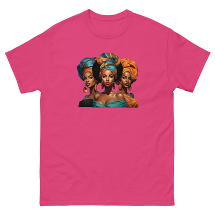 Cultural Crown Tee – Vibrant Afro Headwrap Graphic Shirt Women Tees Style Junction – Custom Digital Designs & Apparel Heliconia S