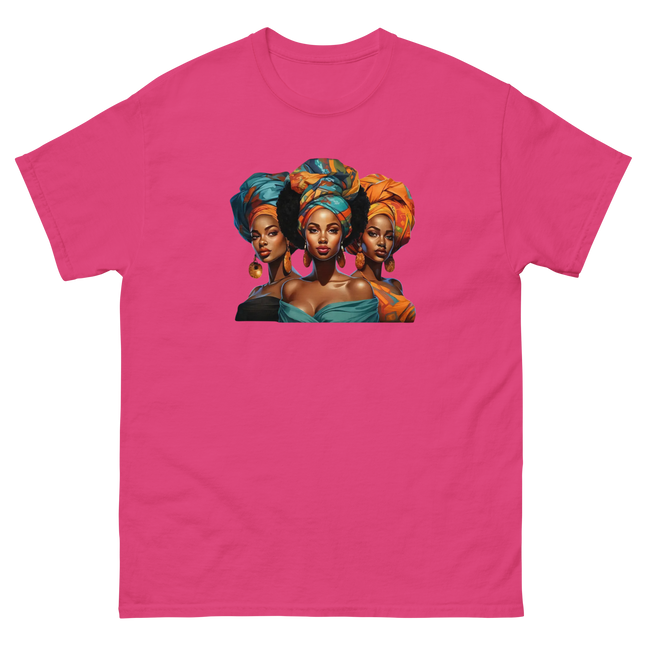 Cultural Crown Tee – Vibrant Afro Headwrap Graphic Shirt Women Tees Style Junction – Custom Digital Designs & Apparel Heliconia S