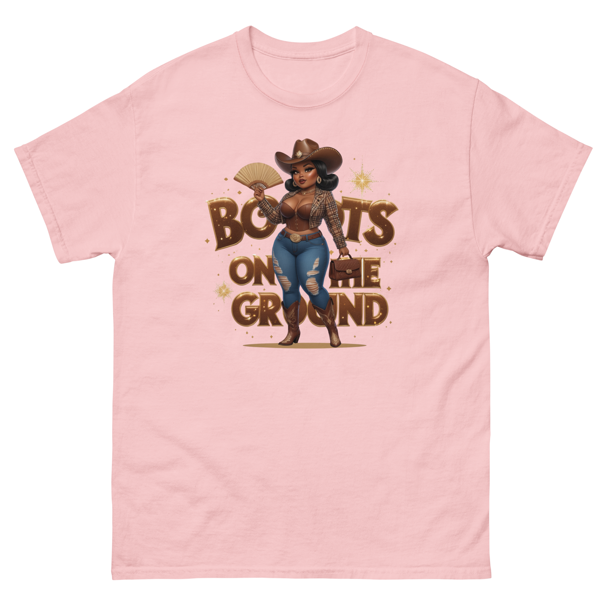 Boots on the Ground Curvy Cowgirl T-Shirt – Bold Western Style Women Tees Style Junction – Custom Digital Designs & Apparel