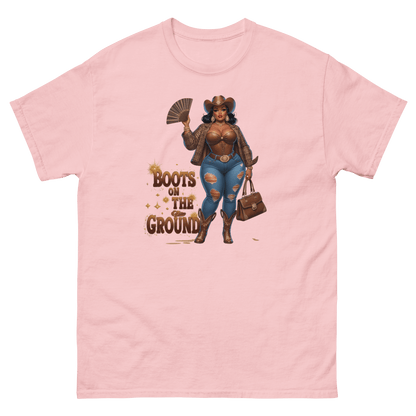 Boots on the Ground Curvy Cowgirl #2 Tee – Bold Western Style Women Tees Style Junction – Custom Digital Designs & Apparel