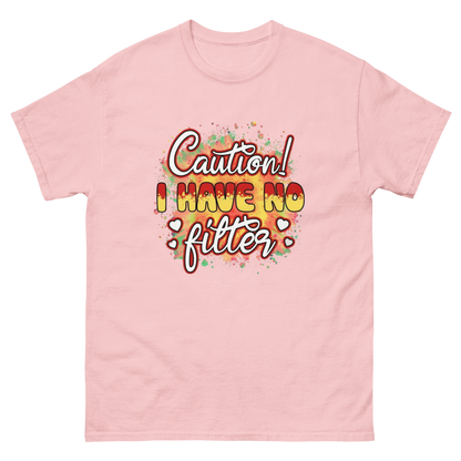 Caution No Filter Tee – Bold Funny Sarcastic Statement Shirt Women Tees Style Junction – Custom Digital Designs & Apparel