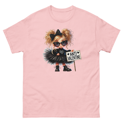 Anti-Valentine Tee – Sassy Girl in Black Tulle Skirt Graphic Women Tees Style Junction – Custom Digital Designs & Apparel