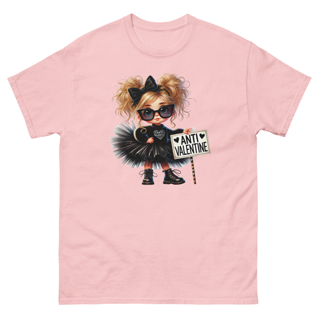 Anti-Valentine Tee – Sassy Girl in Black Tulle Skirt Graphic Women Tees Style Junction – Custom Digital Designs & Apparel