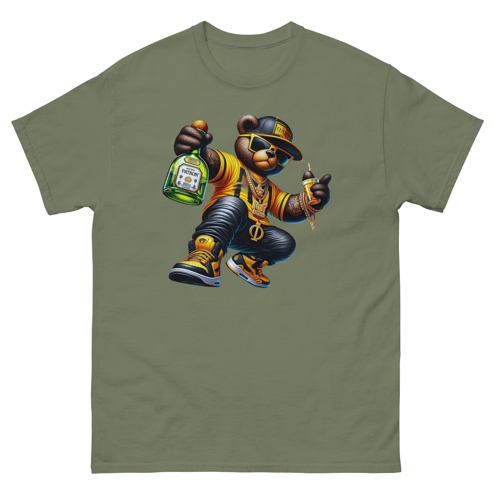 The Patron Bear Boss Custom Design Unisex Classic T-shirt Physical T-Shirt Style-Junction