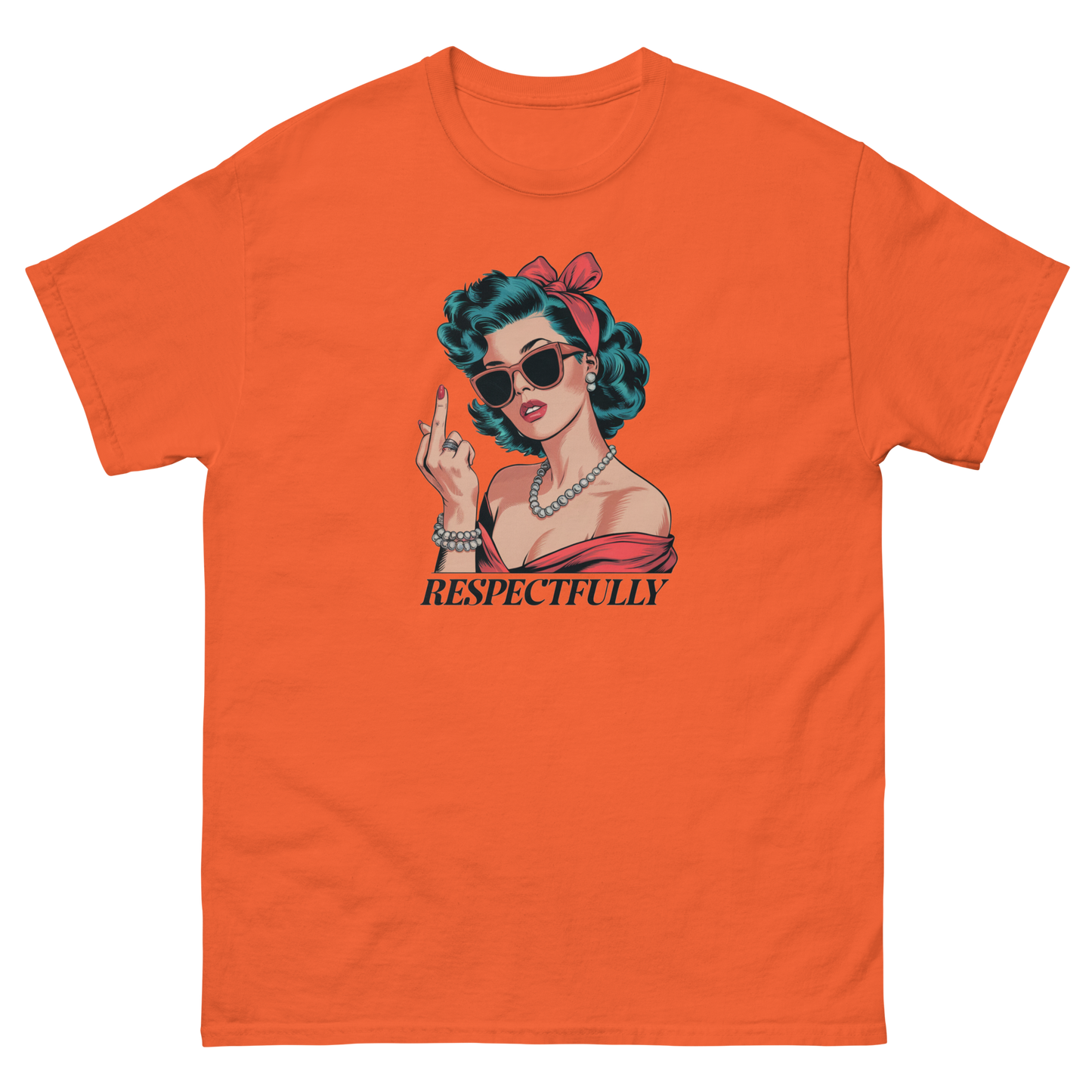 Respectfully Women's Classic Tee Physical T-Shirt Style-Junction Custom Designs & Prints Orange S