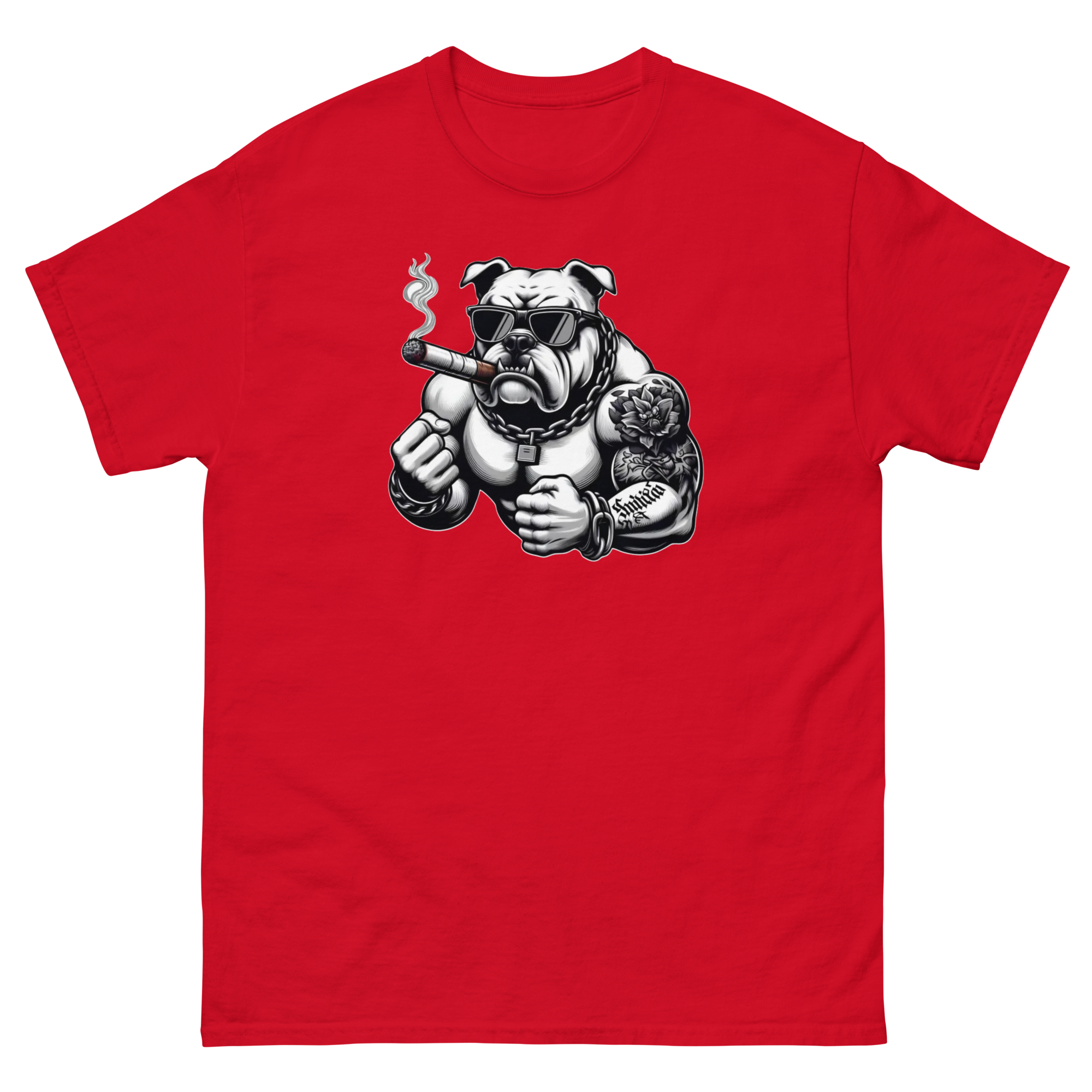 Big Boy Bulldog Design | Men’s Custom Classic T-Shirt Physical T-Shirt Style-Junction Red S 