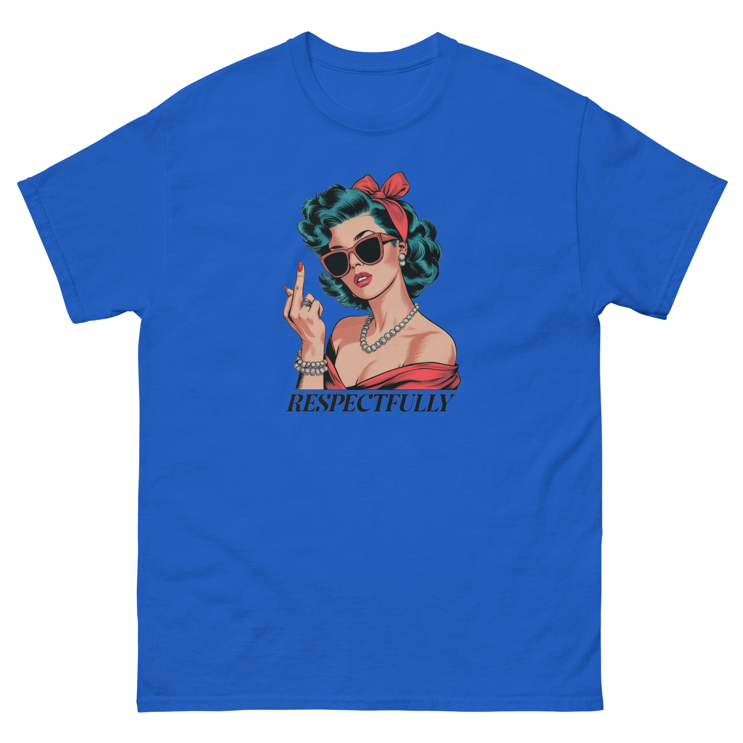 Respectfully Women's Classic Tee Physical T-Shirt Style-Junction Custom Designs & Prints Royal S