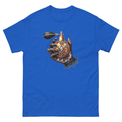 Black Lace Hand with Perfume Tee Women Tees Style Junction – Custom Digital Designs & Apparel Royal S