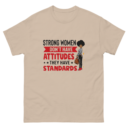 Strong Women Quote Tee – Bold Empowerment Graphic T-Shirt Women Tees Style Junction – Custom Digital Designs & Apparel Sand S