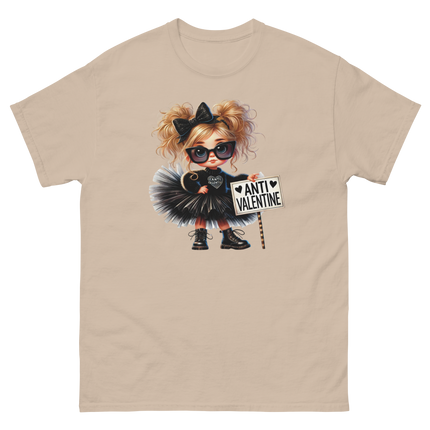 Anti-Valentine Tee – Sassy Girl in Black Tulle Skirt Graphic Women Tees Style Junction – Custom Digital Designs & Apparel Sand S
