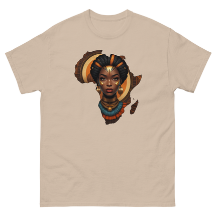 Afrocentric Queen Tee – Tribal Pattern Art, Bold Heritage Vibe #2 Women Tees Style Junction – Custom Digital Designs & Apparel Sand S