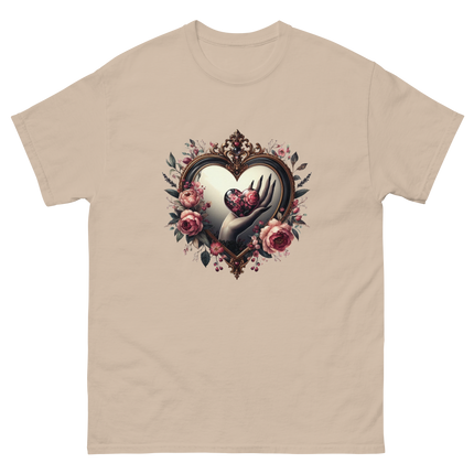 Heart Frame & Gothic Floral Art Tee Women Tees Style Junction – Custom Digital Designs & Apparel