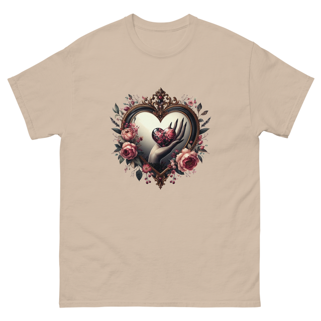 Heart Frame & Gothic Floral Art Tee Women Tees Style Junction – Custom Digital Designs & Apparel
