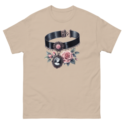 Victorian Cameo Choker Floral Tee Women Tees Style Junction – Custom Digital Designs & Apparel
