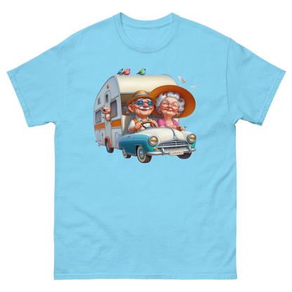 Vintage RV Adventure Tee – Retro Road Trip Camper Graphic Women Tees Style Junction – Custom Digital Designs & Apparel