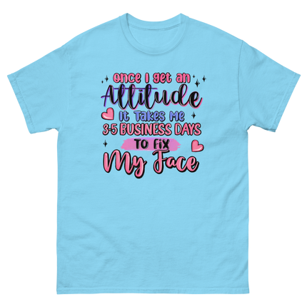 Attitude Fix Tee – Funny Pastel Quote Graphic Shirt Women Tees Style Junction – Custom Digital Designs & Apparel