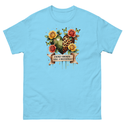 Evenly Broken Leopard Heart Tee – Watercolor Floral Vibes #4 Women Tees Style Junction – Custom Digital Designs & Apparel