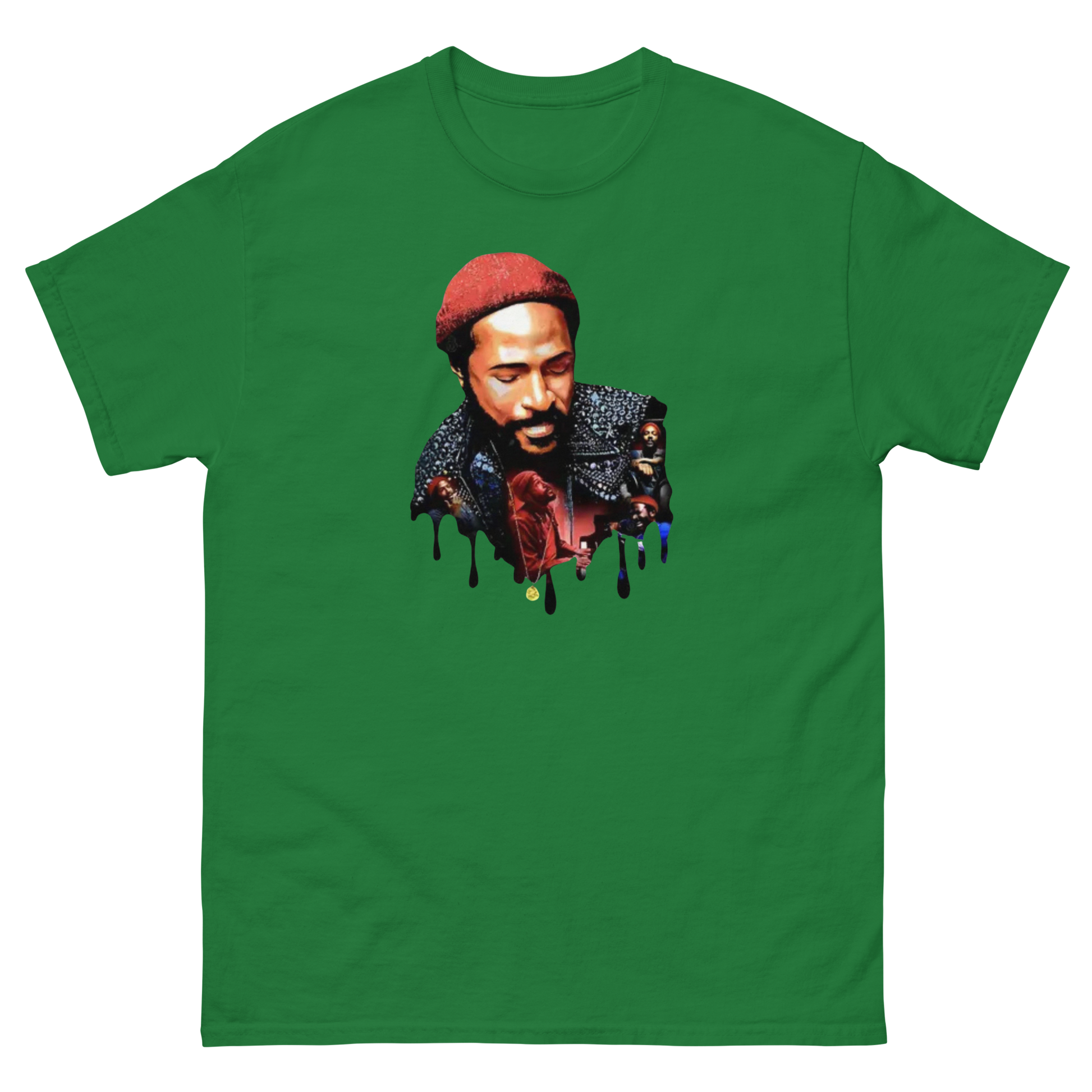 Vintage Soul Retro Tee – Music Legend Graphic Cotton Shirt Mens Tees Style Junction – Custom Digital Designs & Apparel Turf Green S