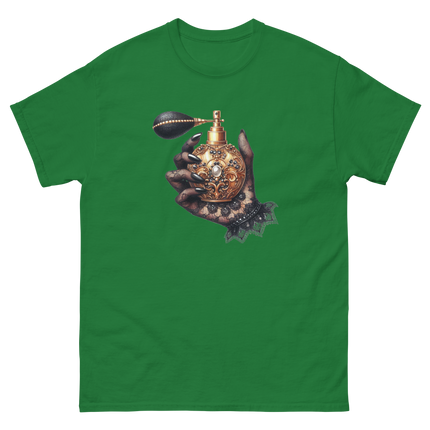 Black Lace Hand with Perfume Tee Women Tees Style Junction – Custom Digital Designs & Apparel Turf Green S