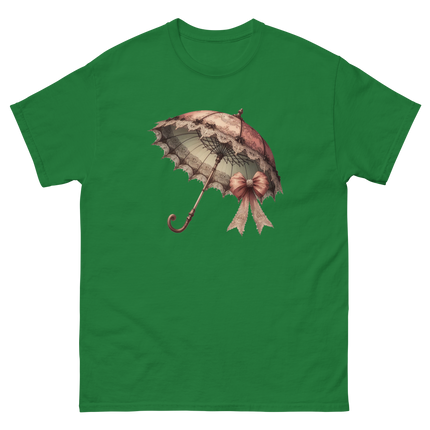 Victorian Lace Parasol Bow Tee Women Tees Style Junction – Custom Digital Designs & Apparel Turf Green S
