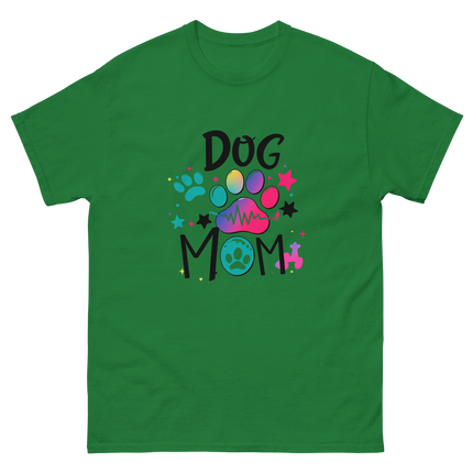 Neon Pop Dog Mom Tee – Bright Comic-Inspired Design Women Tees Style Junction – Custom Digital Designs & Apparel Turf Green S