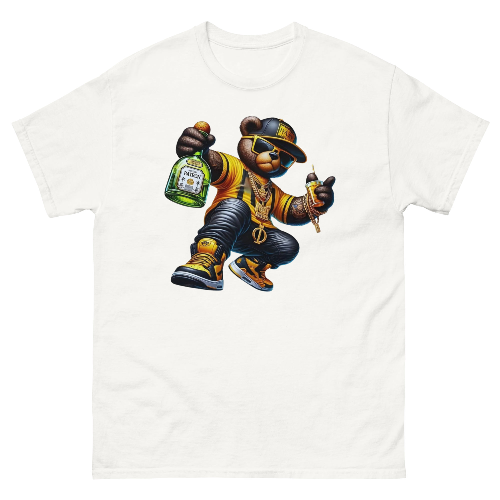 The Patron Bear Boss Custom Design Unisex Classic T-shirt Physical T-Shirt Style-Junction