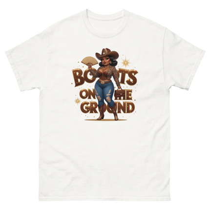Boots on the Ground Curvy Cowgirl T-Shirt – Bold Western Style Women Tees Style Junction – Custom Digital Designs & Apparel