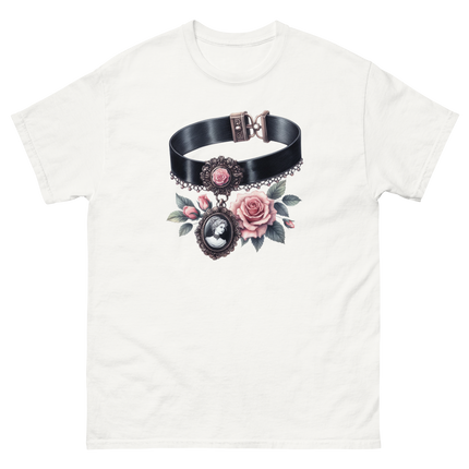 Victorian Cameo Choker Floral Tee Women Tees Style Junction – Custom Digital Designs & Apparel