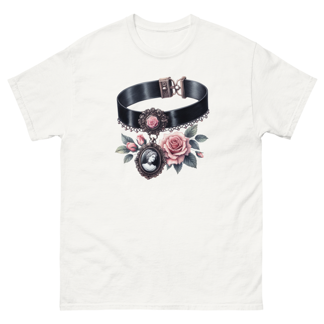 Victorian Cameo Choker Floral Tee Women Tees Style Junction – Custom Digital Designs & Apparel