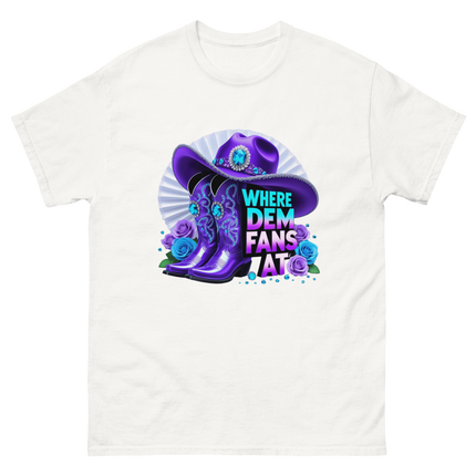 Where Dem Fans At Tee – Glam Cowgirl Boots & Hat Women Tees Style Junction – Custom Digital Designs & Apparel