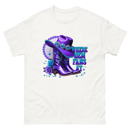 Where Dem Fans At Tee – Sparkling Western Boot Look Women Tees Style Junction – Custom Digital Designs & Apparel